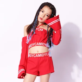 

new child Jazz Dance Children's Fashion Girls Stage HipHop Street Dance Performance costume freeshipping