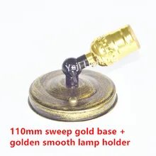 110 мм, установка на потолке Винтаж подвеска золотистого цвета, обтекаемые контуры держатель Гнездо E27 Светодиодная трубка огни для осветительных приборов