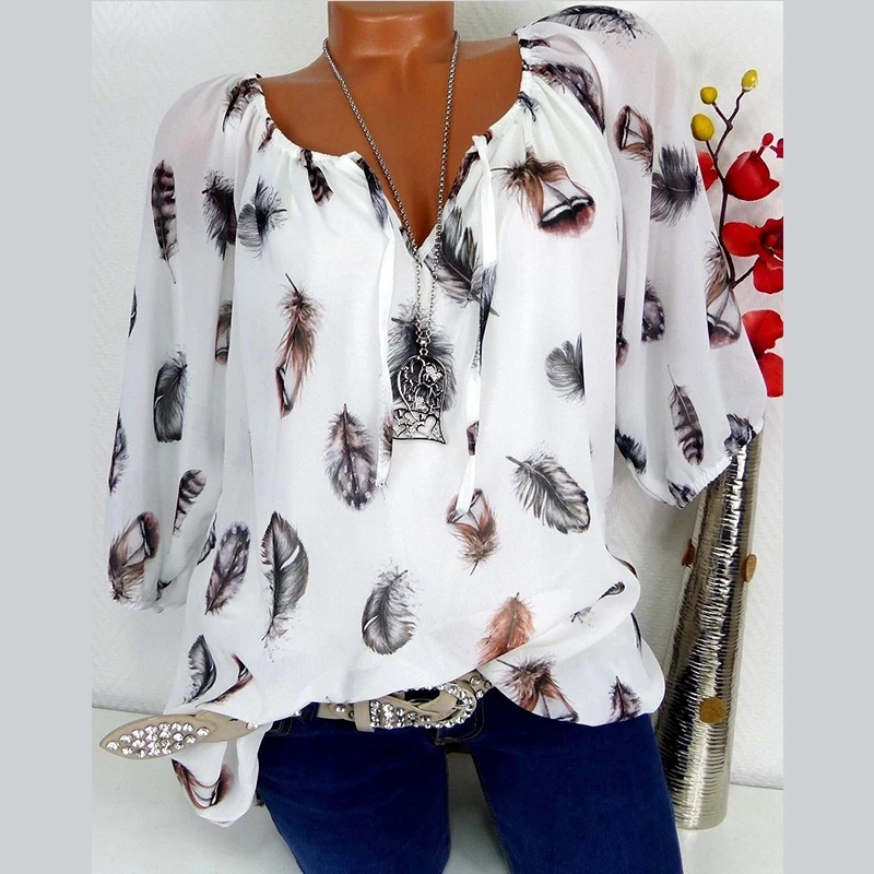 

Plus Size Women Tops and Blouses Sexy Deep V-neck Off Shoulder Elegant Vintage Blouse Women Summer Office Lady Street Wear Tops