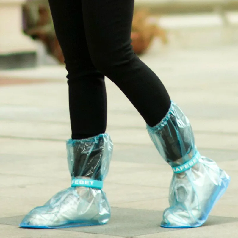 

Newly 1 Pair Rain Shoe Cover Thicken Waterproof Boots Cycle Rain Flat Slip-resistant Overshoes BN99