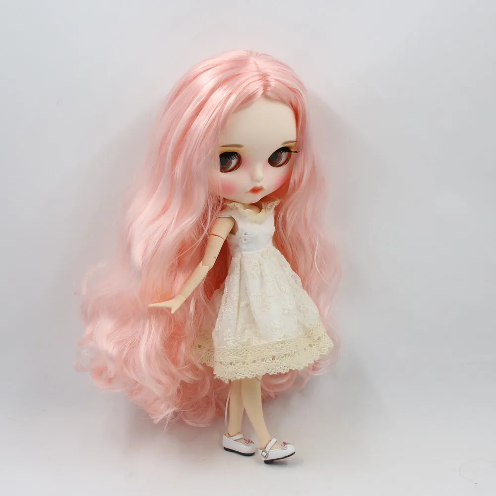 ICY Fortune Days factory blyth Кукла № BL136/1010 ню 1/6 кукла с розовыми длинными вьющимися волосами и новым матовым лицом