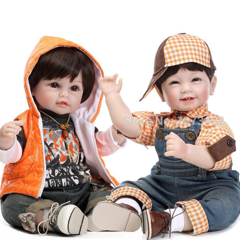 

21 inches bebe reborn silicone reborn baby doll lifelike little boy brinquedos handmade craftwork juguetes