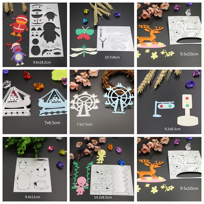 

Cute Human Animal Metal Cutting Dies Stencils For DIY Scrapbooking Christmas Decorative Embossing Handcraft Die Cutting Template