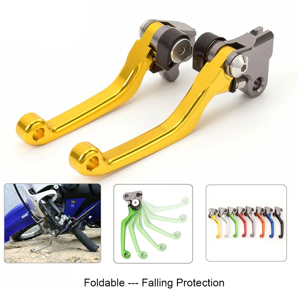 

Motocross Pit Bike Dirt CNC Foldable Pivot Brake Clutch Lever For Kawasaki KLX450R KLX 450R For Yamaha WR250F WR450F