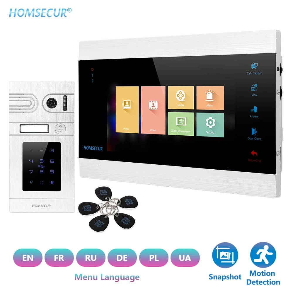 HOMSECUR 7\ Video&Audio Smart Doorbell 1.3MP with Recording & Snapshot for House/Flat BC071HD-S+BM705HD-B HOMSECUR 7\ Video&Audio Smart Doorbell 1.3MP with Recording & Snapshot for House/Flat BC071HD-S+BM705HD-B