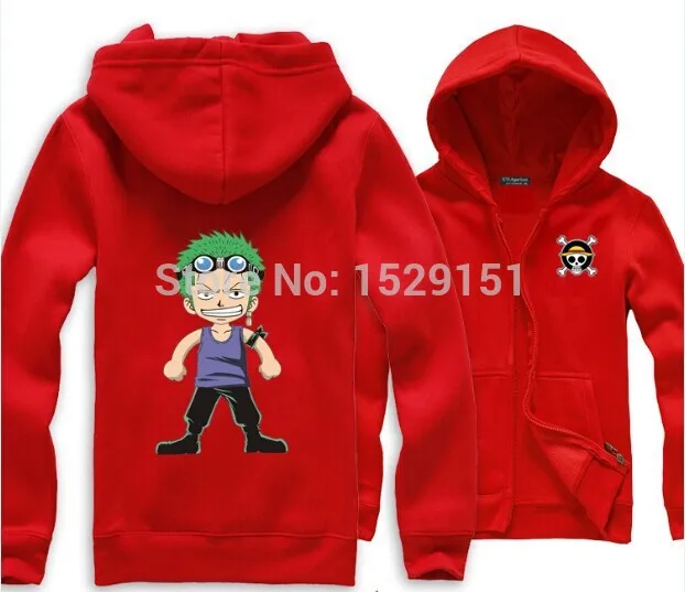 New Winter Velvet Coat One Piece OP Hoodies Men Hoody