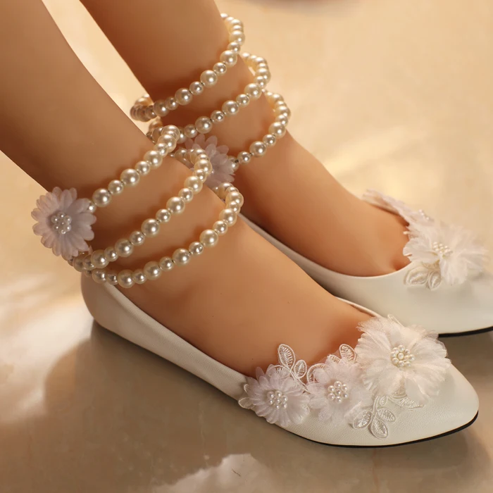 womens flat wedding shoes