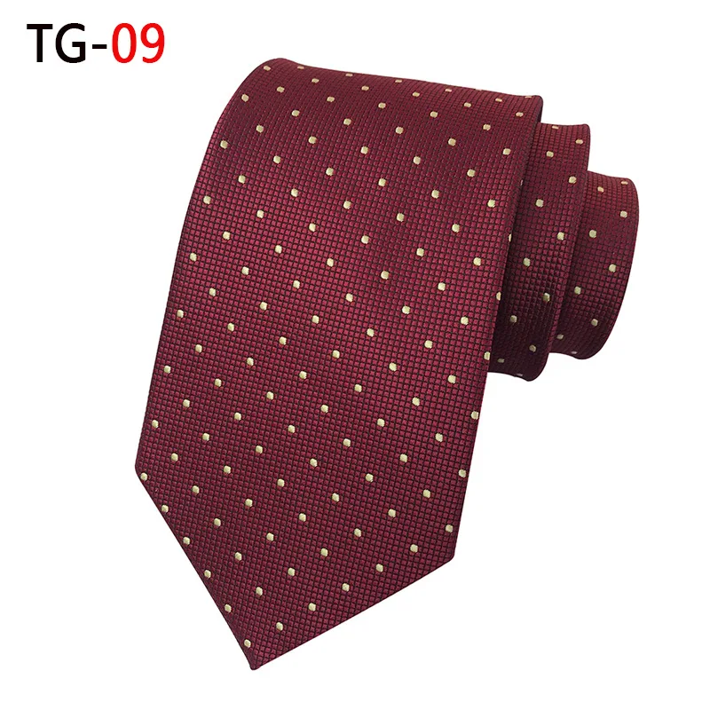 8 см Полосатый Темный галстук деловой Повседневный Шелковый роскошный мужской галстук на шею для свадебной вечеринки галстук на шею формальный галстук на шею - Цвет: TG09