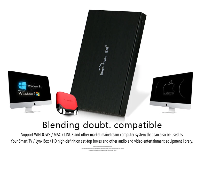 blueendless 100% NEW portable external hard drive disk HDD 1TB Externo Disco HD Disk Storage Devices laptops desktops disk 1tb (4)