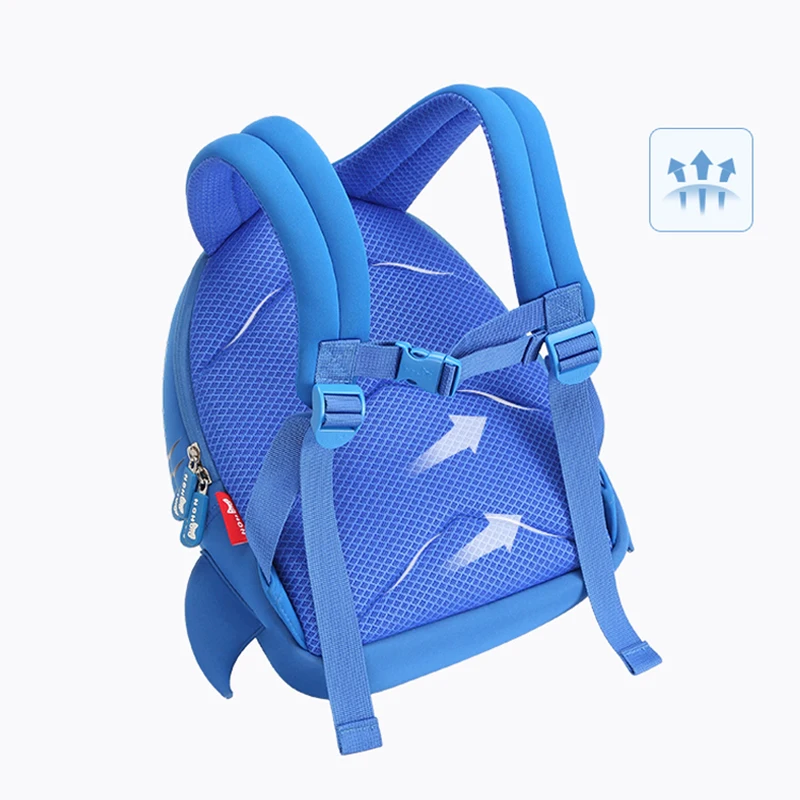 NOHOO 3D прозрачный детский школьный рюкзак с акулой, Водонепроницаемый Школьный рюкзак для малышей, рюкзак для мальчиков и девочек