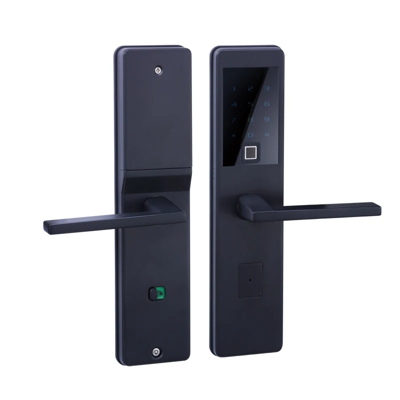 US $231.00 LACHCO 2018 Bluetooth Biometric Electronic Door Lock APPSmart Fingerprint Code Key Touch Screen Digital Door Lock A18025MB