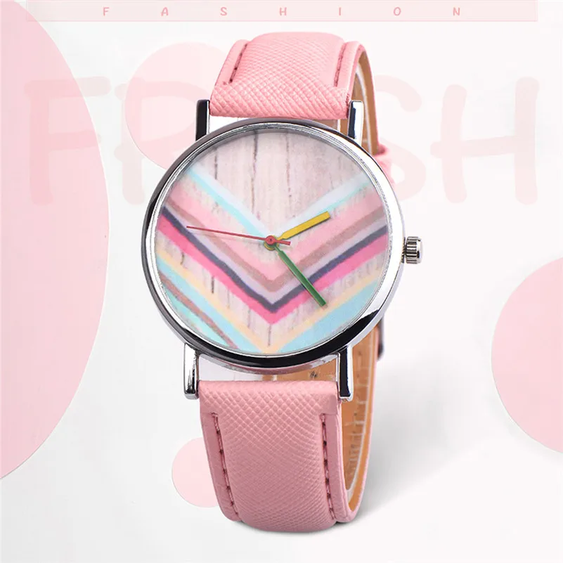 New Arrival watch women lady dress watch Cute Girls Womens Colorful Casual leather watch strap Analog Quartz Watch Reloj M21 (10)