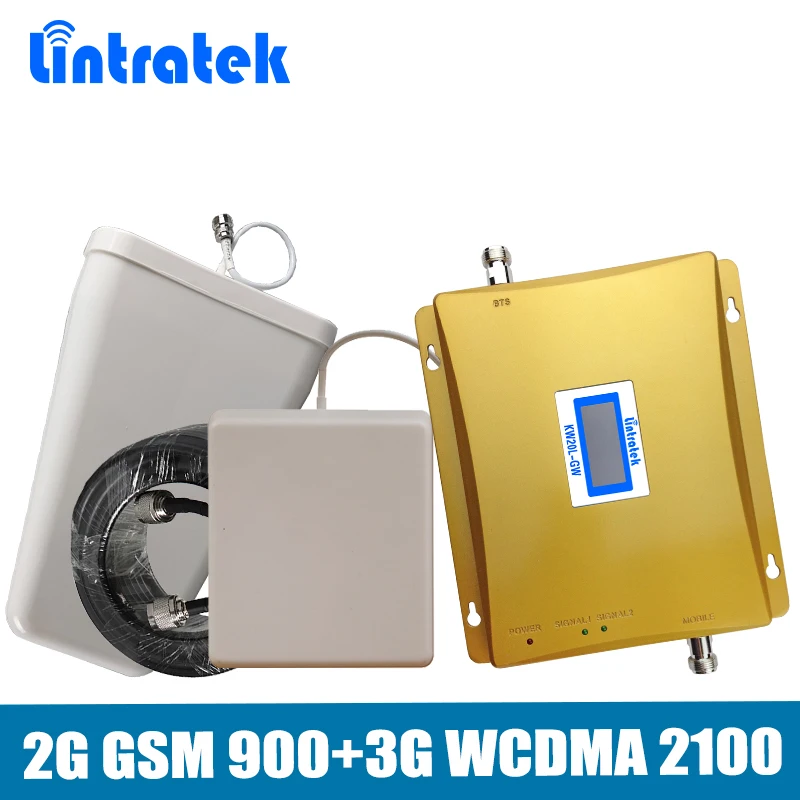 

65dB Dual Band Repeater (EDGE) 2G GSM 900mhz+(HSPA)3G UMTS WCDMA 2100mhz Mobile Signal Booster 2G 3G Amplifier full kit @6.6