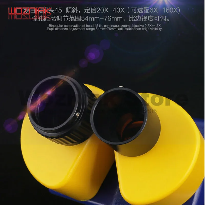 MECHANIC Multifunctional bidirectional base Binocular microscope TV Lens 20-40X Table angle fixed m