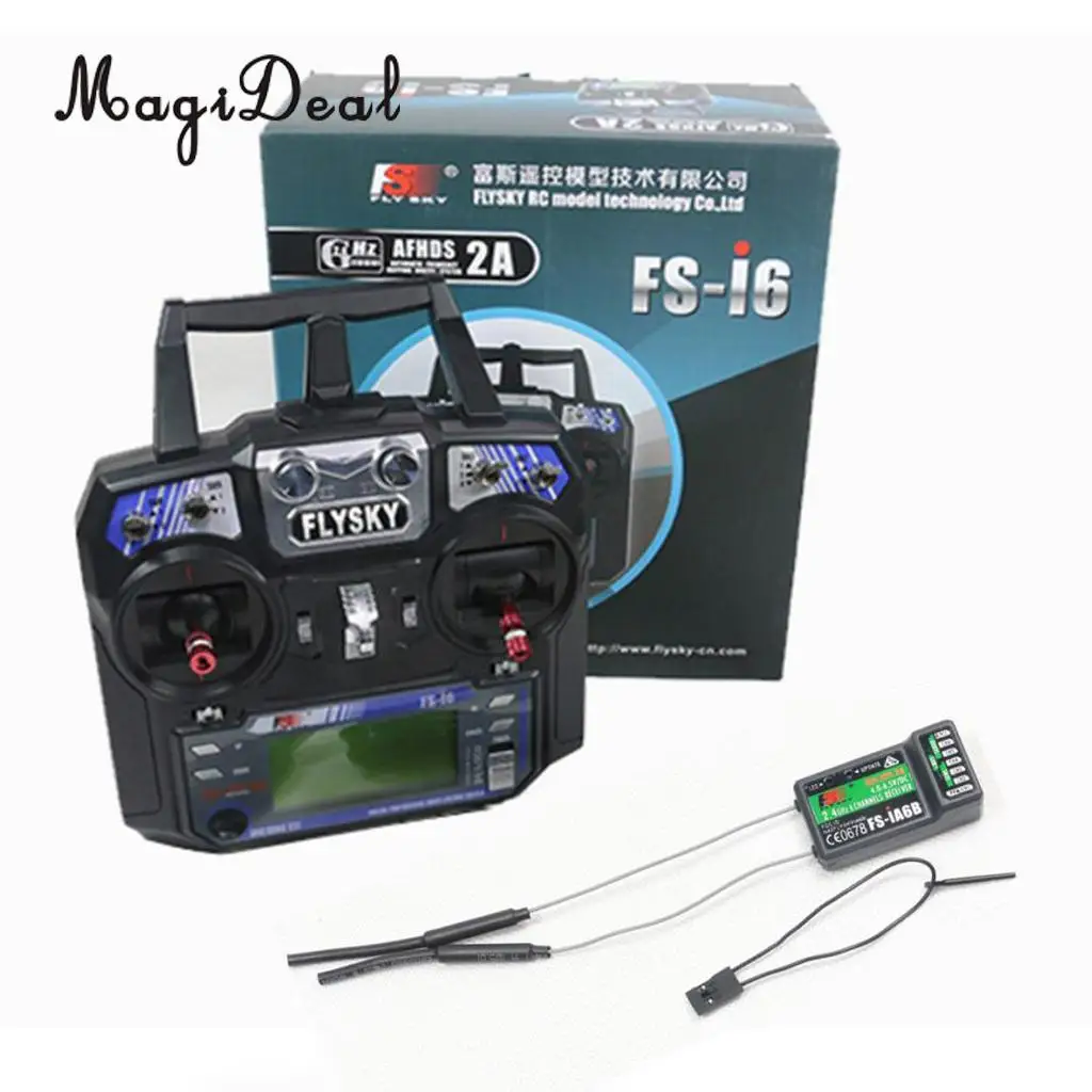 

Flysky FS-i6 2.4GHz 6CH AFHDS 2A Radio System RC Transmitter with FS-iA6B Receiver