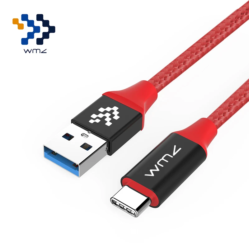 

WMZ Type-C 3.0 USB Cable Fast Charging Data Cord Typr-C Braided Wire for Nexus 5X,6P,OnePlus 3,3T,LG G5,Xiaomi 4C,Meizu Pro 5/6