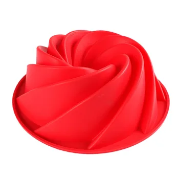 Big Swirl Shape Silicone Butter Cake Mould Baking form Tools For Cake
Mold Bakery baking dish Bakeware