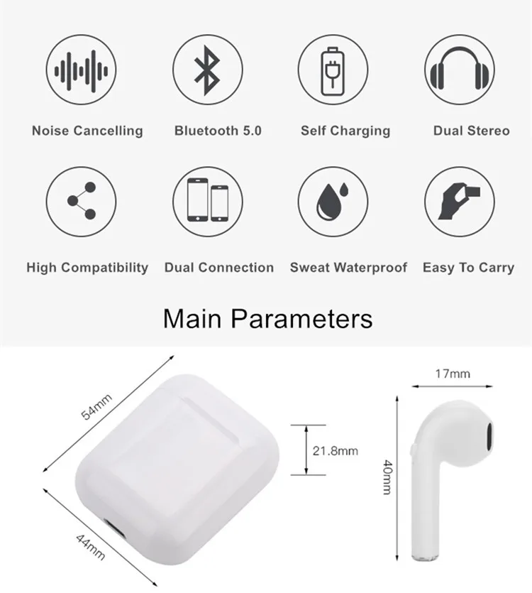 I10 TWS громкой связи Bluetooth гарнитура с микрофоном истинные беспроводные наушники Bluetooth наушники спортивные стерео наушники