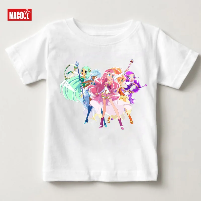 

Free Shipping Children LoliRock Magical Girls Funny T Shirt Summer Baby Girls Cute Short Sleeve Tops Kids Casual T-shirt 2019