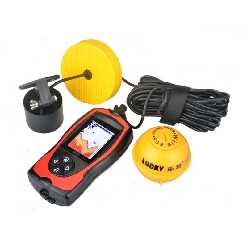 محظوظ FF1108-1CLA كابل اللاسلكية السمك مكتشف المصباح الأسماك سونار الاستشعار إنذار محدد الكاشف 100 متر السيارات المساعدون