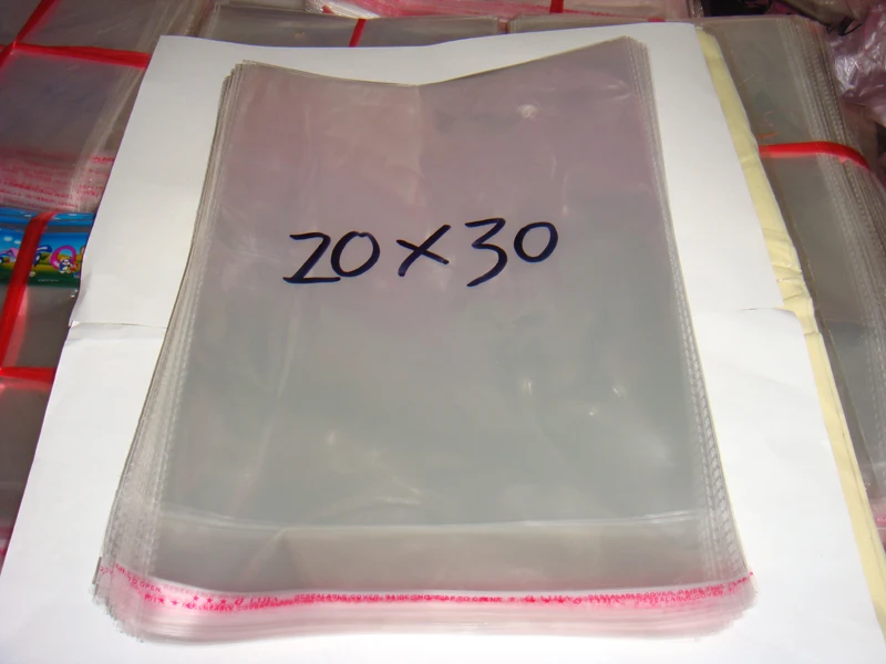Clear Resealable Cellophane/BOPP/Poly Bags 20*30cm Transparent Opp Bag Packing Plastic Bags Self