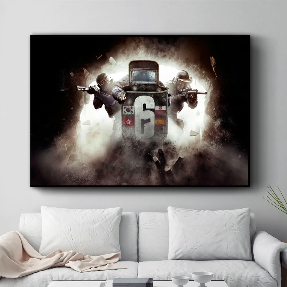 Rainbow Six Siege Video Game Canvas Art Print Painting Modern Wall