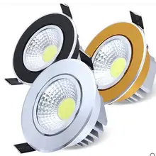 Высокий светильник Встраиваемый светодиодный светильник COB 3 Вт Светодиодный точечный светильник светодиодный декоративный потолочный светильник AC 110 В 220 В теплый/холодный белый