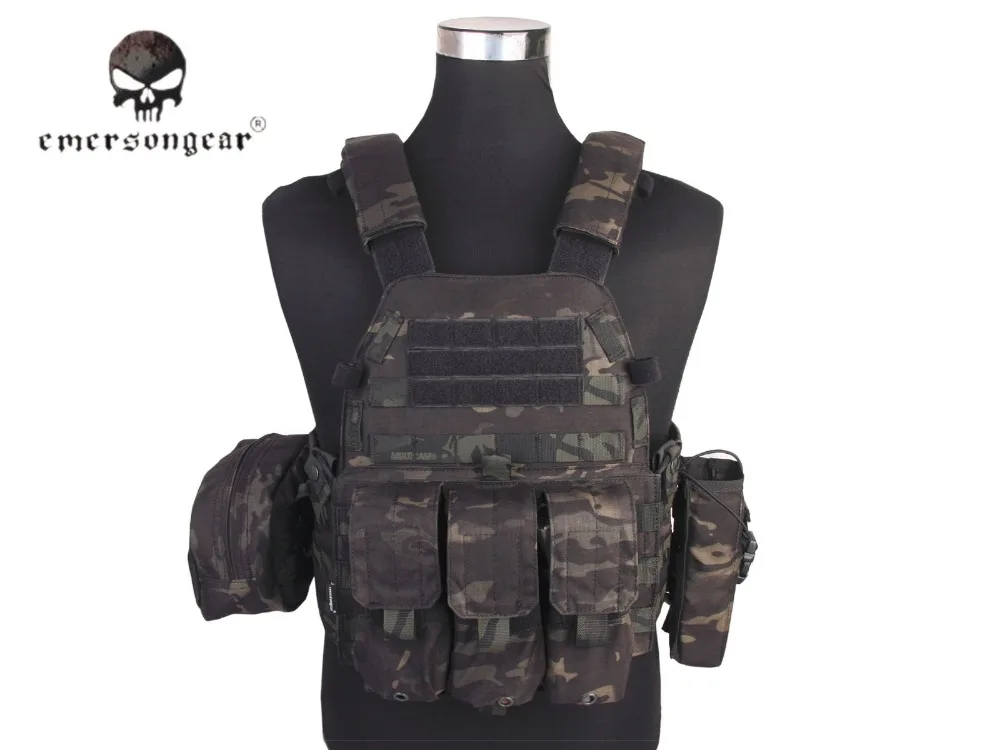 Emerson LBT6094A стильный тактический жилет с 3 карманами страйкбол военный боевой