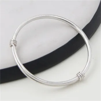 

JINSE Chinese Style 100% 999 Sterling Silver Bangle Bracelet Jewelry For Women And Wen Wedding Adjustble Bangle Jewelry WT027