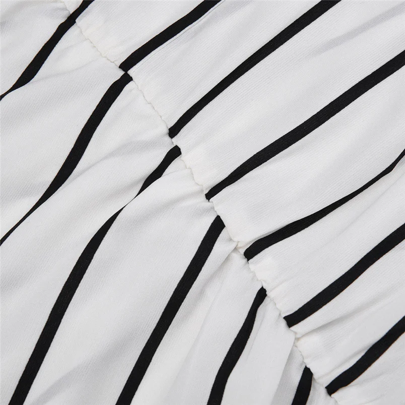 Fashion Women Autumn Jumpsuit Holiday Sexy V-Neck Three Quarter Sleeve Striped Loose Wide Leg Jumpsuit Playsuit Combinai F#S04 (13)
