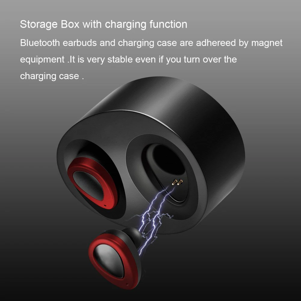 Bluetooth гарнитура беспроводная двойная стерео bluetooth встроенный микрофон и зарядная