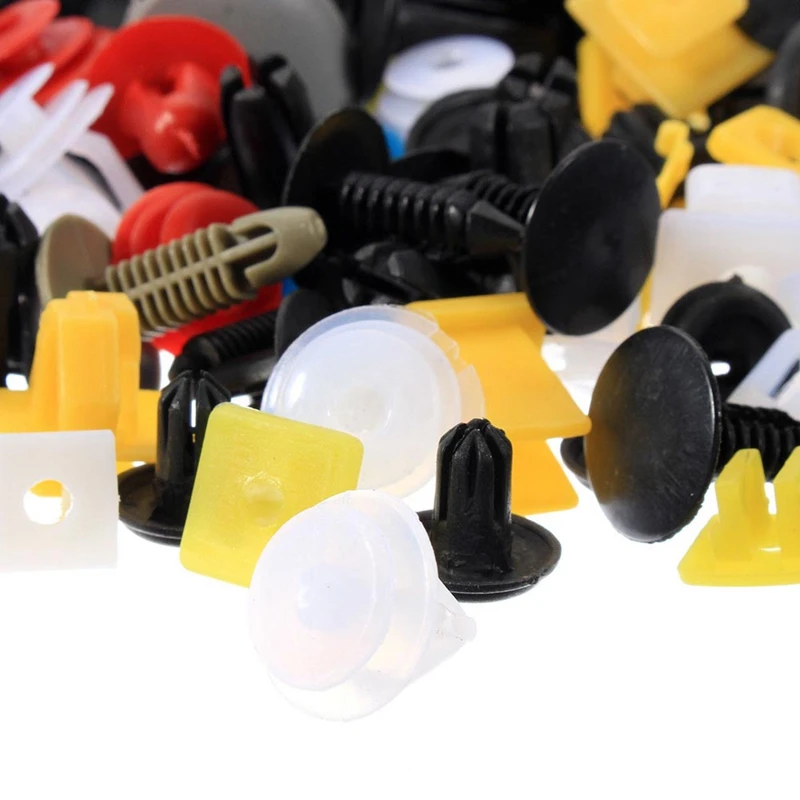 500 Pcs Mixed Color Car SUV Fender Bumper Door Engine Push Rivet Fastener Clips