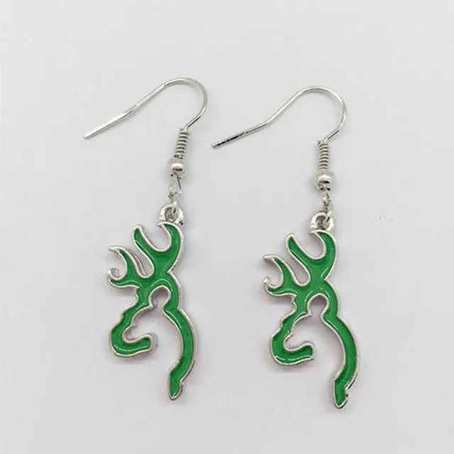 Browning Deer Earrings Women Jewelry Dangle Drop Earrings, Handmade