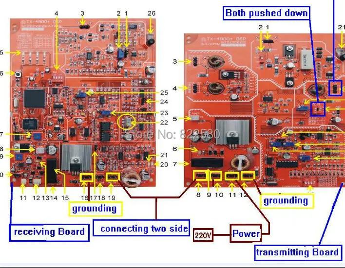 factory whole sale 8.2mhz RF PCB boards 3800 RX+TX for eas antenna