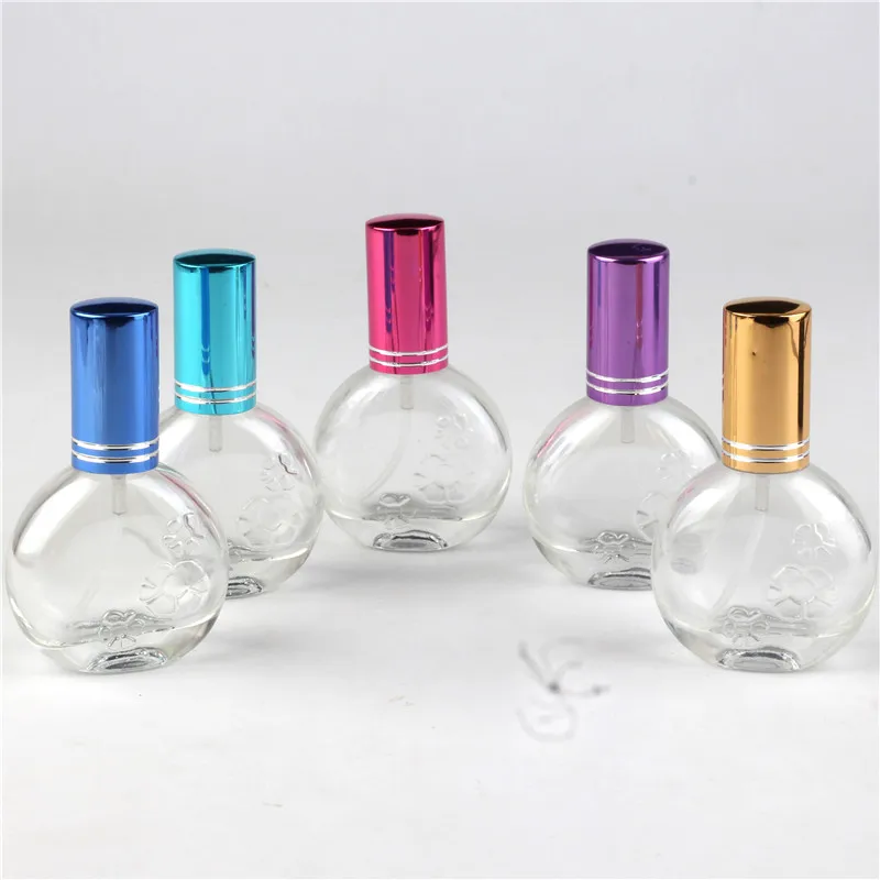 15ml Clear Glass Women Perfume Bottle Refillable Empty Cosmetic Water Spray oblate shape Portable Reuse Beauty Tools | Красота и
