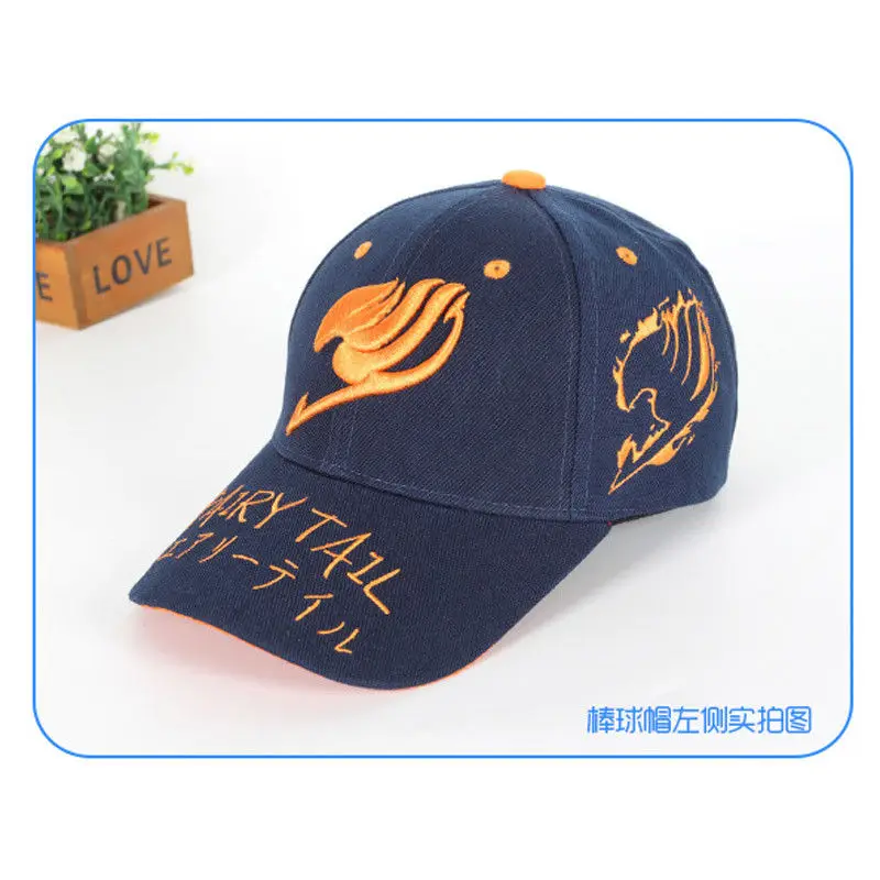 

Japanese Anime FAIRY TAIL Magic Association Embroidery Mark Baseball Cap Adjustable Sun Hat for Men Women
