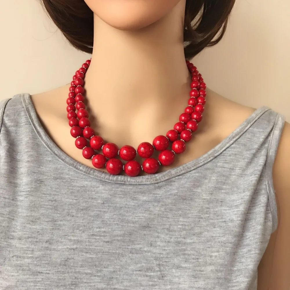 Новый чокер из натурального камня модное двухцветное ожерелье|fashion necklace|necklace