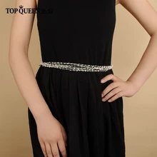 TOPQUEEN SH28-S Свадебные ремни с жемчугом свадебный пояс для Abiye вечернее платье Свадебные аксессуары женский тонкий ремень Быстрая
