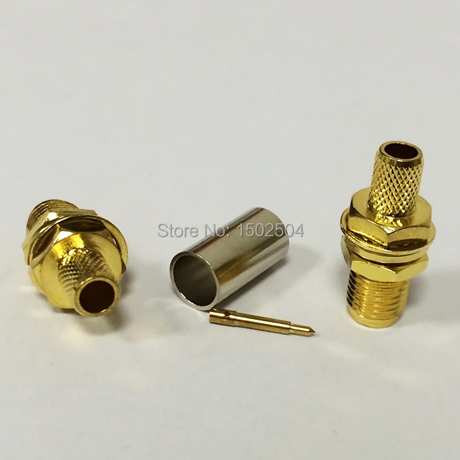 

1pc RP-SMA Female Jack Nut RF Coax Connector  Crimp  RG58,RG142,RG400,LMR195  Straight  Goldplated  NEW wholesale