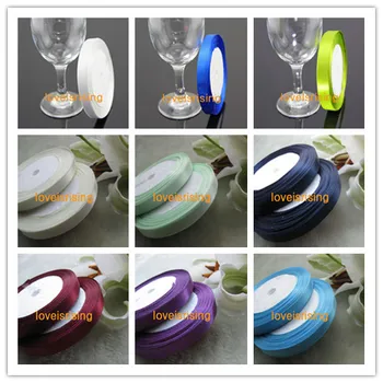 

19 colors choose-100 Yards (300 ft) 3/8'' (10mm) Single Face Mint Green Color Satin Ribbon Wedding Party Favor Decoration Craft