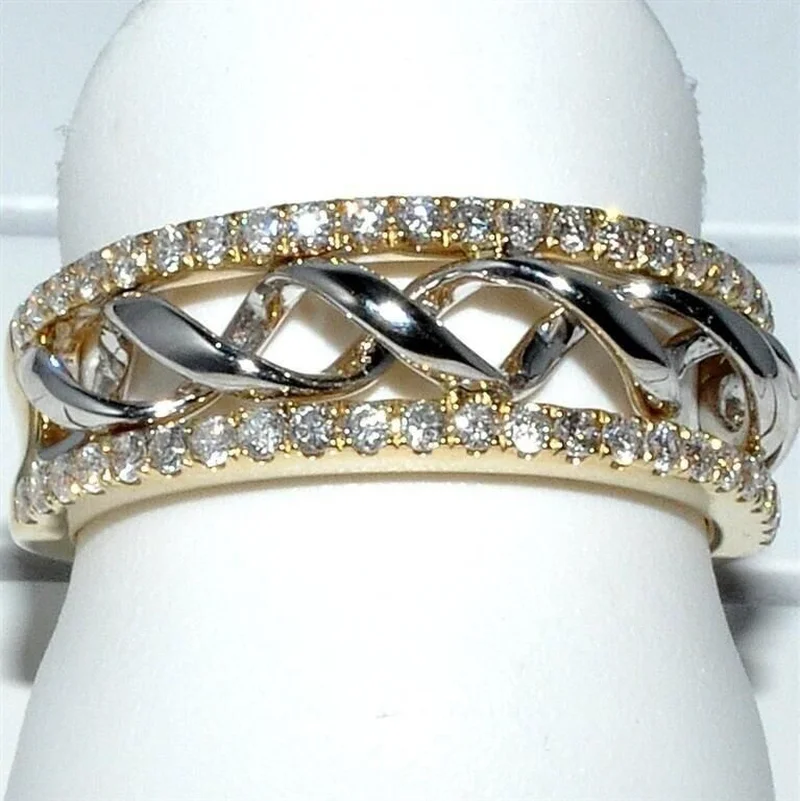 Новое поступление, золотые, серебряные обручальные кольца для женщин, обручальные кольца, модные ювелирные изделия, Новинка