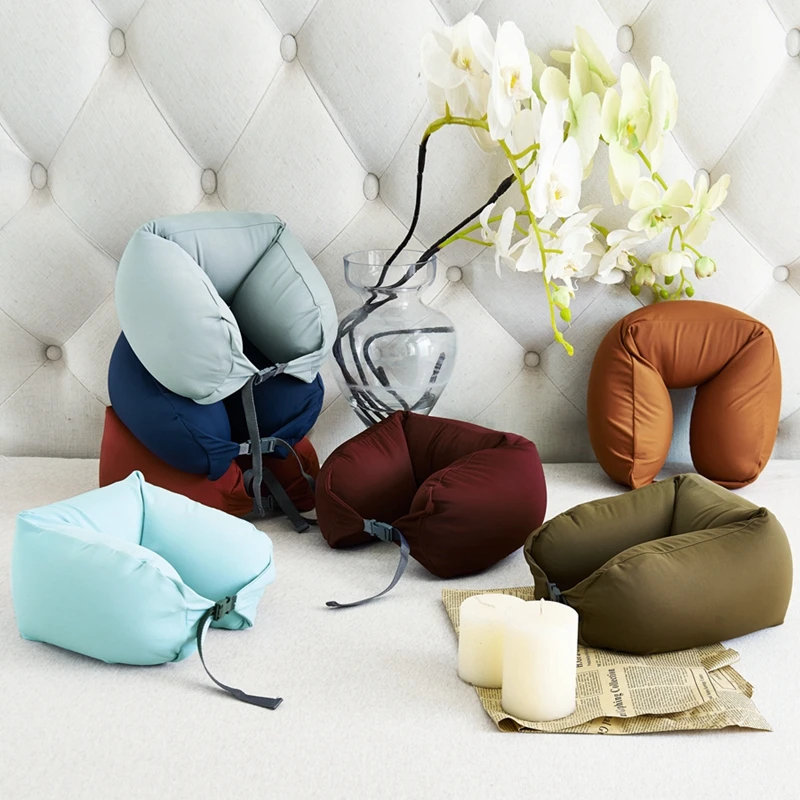 U shape Travel Neck Pillow Cotton Pillows massager particles Japan Muji