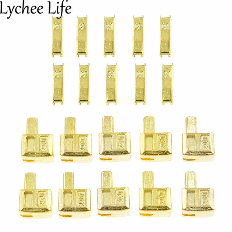 Lychee Life 10 шт. металлическая ремонтная застежка молния стопор цинк 5 # сплав