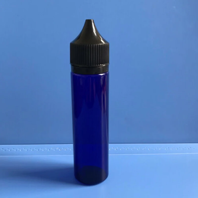 

20pcs 60ml Plastic PET Blue Dropper Bottles Liquid E Juice Eye Squeezable Bottle Pointed Tip pilfer-proof cap Vape Oil Container