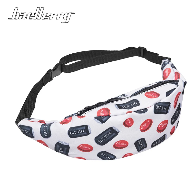 

2019 Fashion 3d Printing Fanny Women Handbag Purse Men Packs Waist Bag Travel belt Wallet Bum Bag Waist Packs Phone Bag