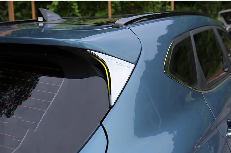 Chromed Rear Spoiler Trim Cover For Hyundai Tucson Accessories 2015 2016 2017