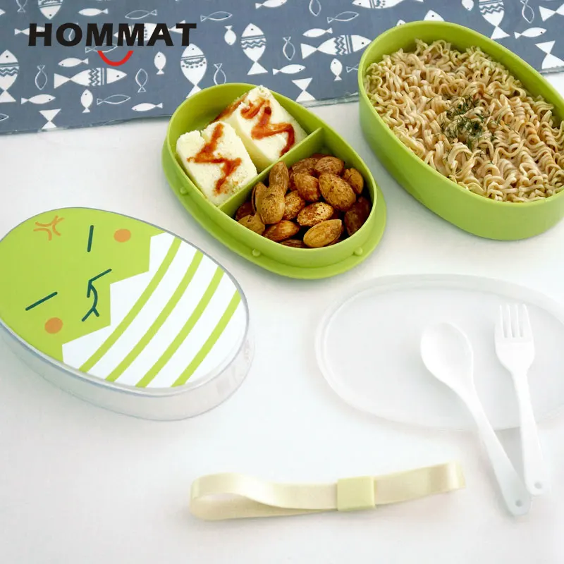 Милый японский Ланч бокс с животными Bento Box Lunchbox контейнер для еды хранения