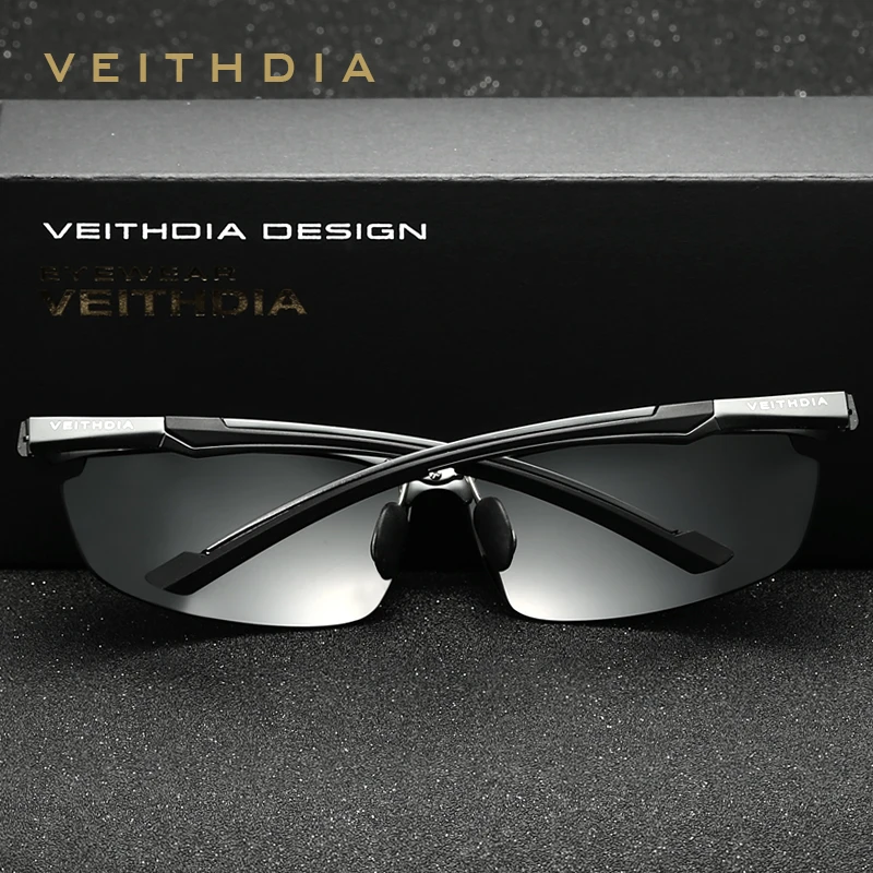 Мужские спортивные солнцезащитные очки VEITHDIA из алюминиево магниевого сплава с