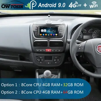 

6" IPS Octa 8 Core 4GB RAM+64GB ROM Android 9.0 Car DVD Radio GPS For Fiat DOBLO 2010-2014 DSP CarPlay Parrot BT Stereo Adas