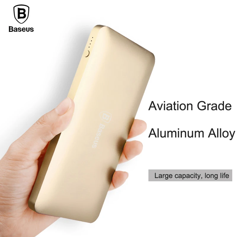 Baseus 10000mAh Dual USB Power bank Portable Mobile Phone Charger External Battery For iPhone 7 6s samsung S8 huawei xiaomi